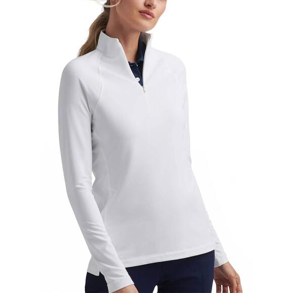 PETER MILLAR Tops - NEW PETER MILLAR raglan sleeve perth layer quarter-zip top in white
